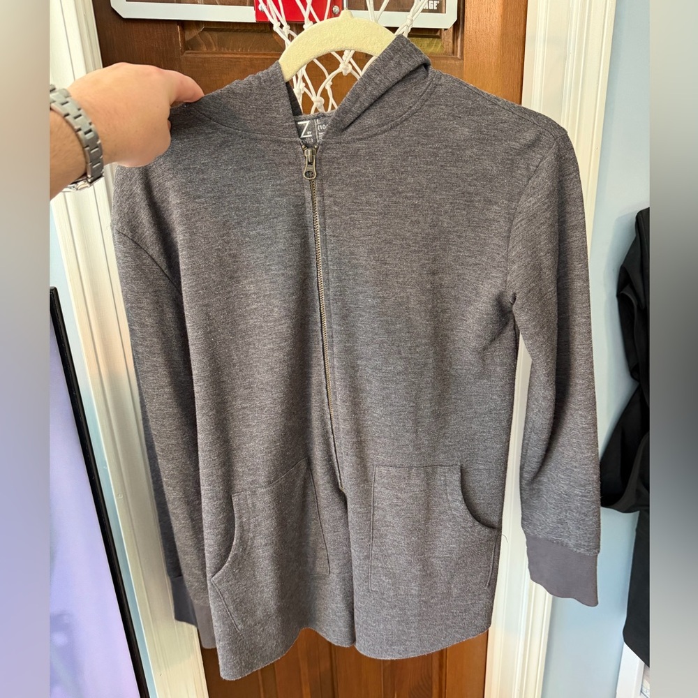 Zella Heather Gray Kids Zip Hoodie